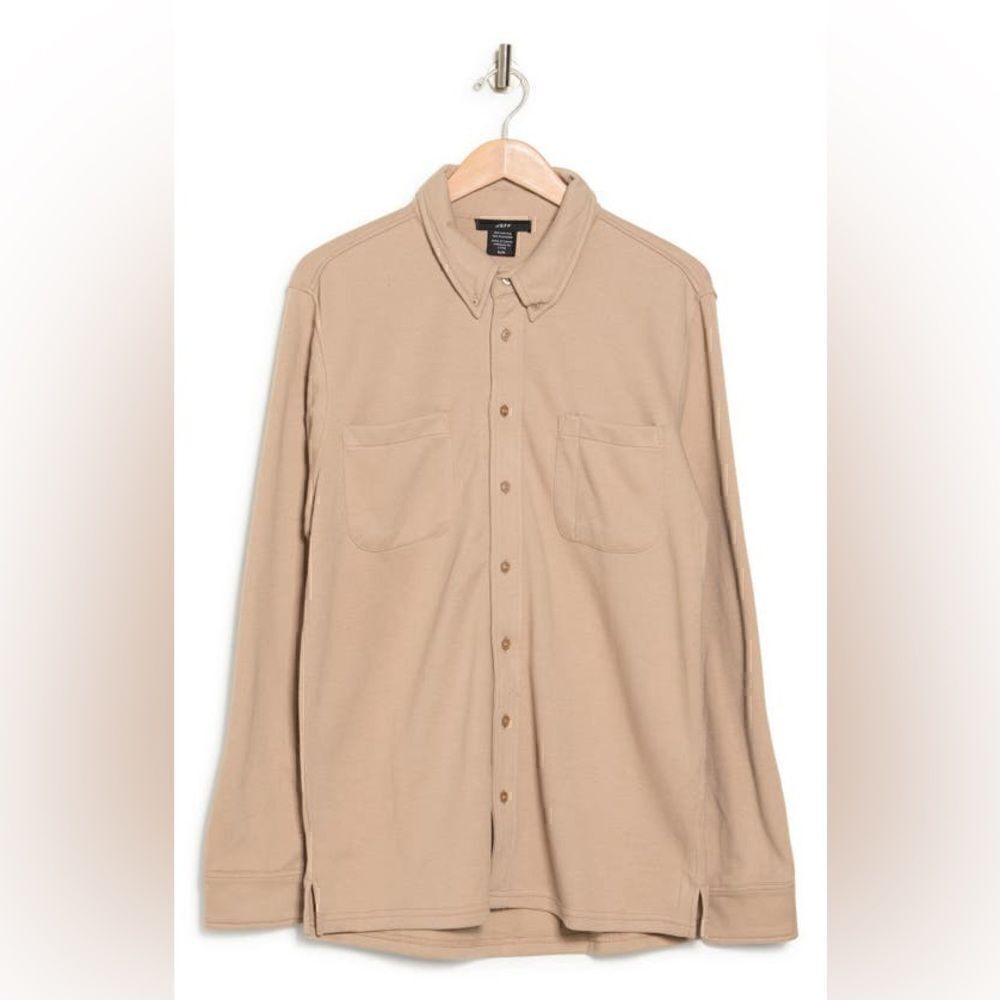 Jeff | The Kingsland Long Sleeve Piqué Button-Down Shirt